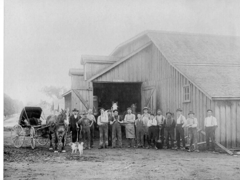 Evaporator Building with furnaces fed by 4 foot pieces of wood split by farmers in winter